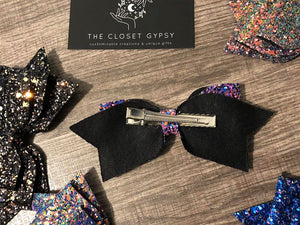 Pretty In Glitter-Dark Tone Hair Bow  Collection