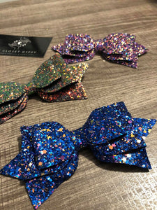 Pretty In Glitter-Dark Tone Hair Bow  Collection