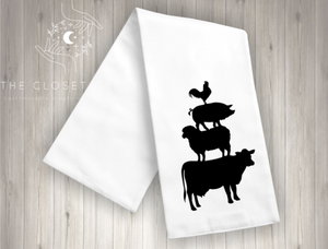 "Farm Animals"-Flour Sack Towel