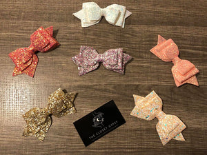 Pretty In Glitter-Pink Tone Hair Bow Collection