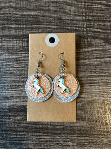 Glitter unicorn Earrings