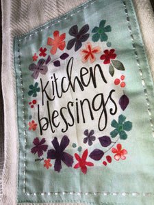 “Kitchen Blessings”-Fringe Flour Sack Towel