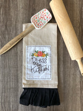 Load image into Gallery viewer, “Bless This Kitchen”-Fringe Flour Sack Towel
