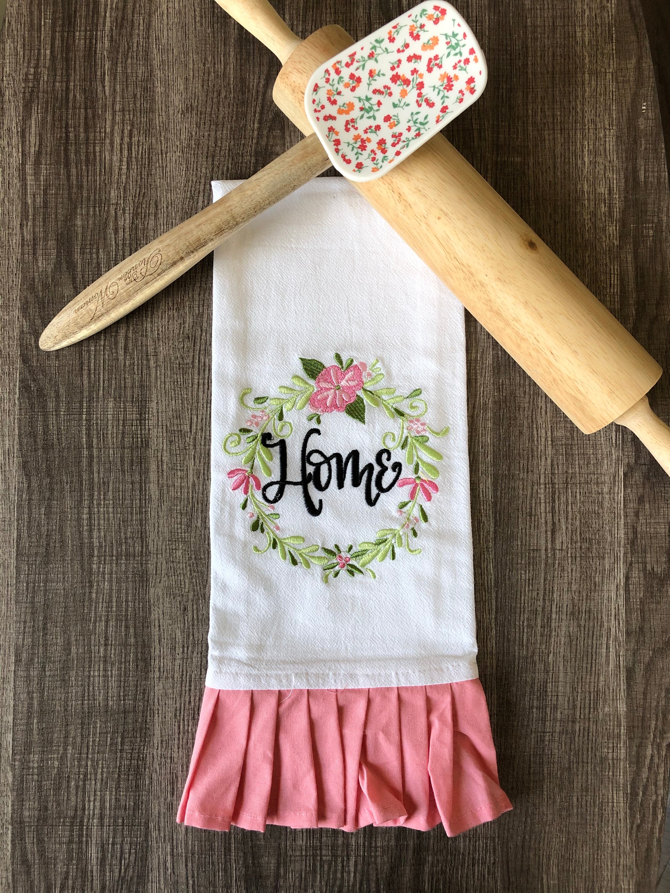 “Home”-Fringe Flour Sack Towel