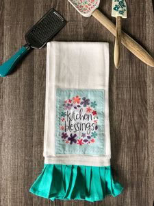 “Kitchen Blessings”-Fringe Flour Sack Towel