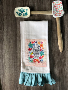 “Good Friends”-Fringe Flour Sack Towel