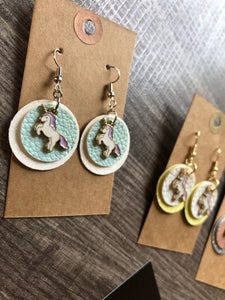 Glitter unicorn Earrings